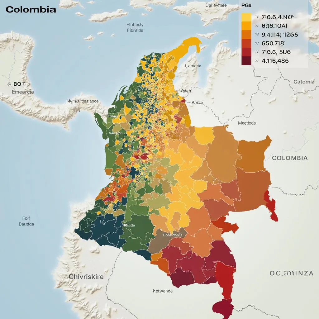 Gráfico mostrando índices de desigualdad en Colombia