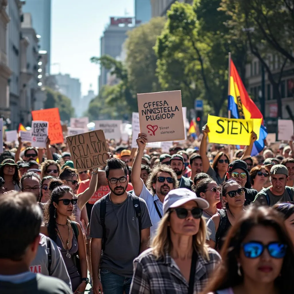 Manifestación ciudadana contra reforma tributaria